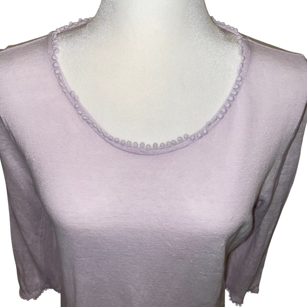 J. Jill Lavender Linen Top Medium - Picture 3 of 7